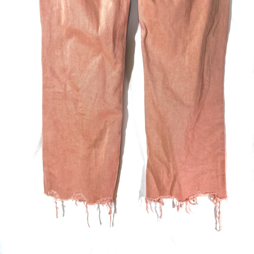 Vervet “Getting Jiggy” Vintage Distressed Cropped Flare Jeans With Destroyed Hem - Picture 10 of 14
